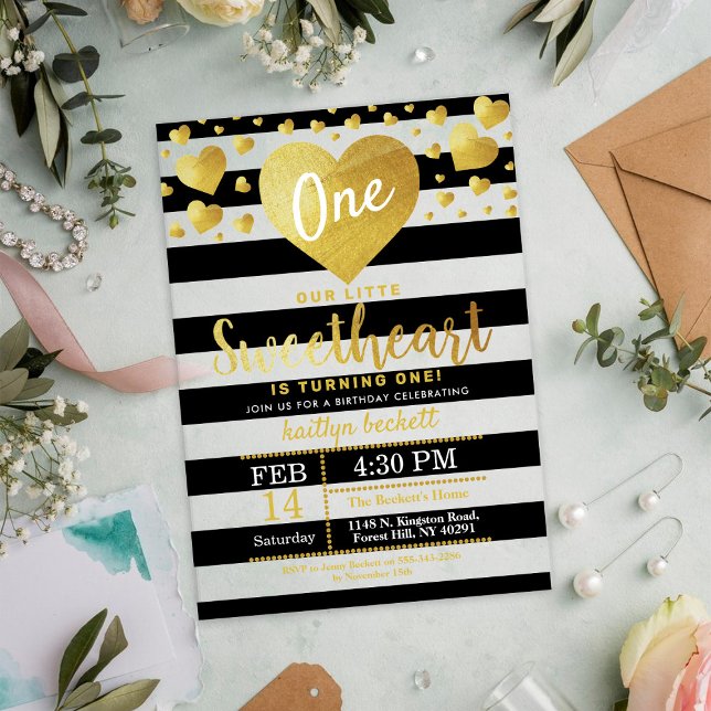 Little Sweetheart Valentine's Day Birthday Acrylic Invitations (Creator Uploaded)