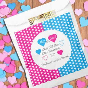Little Sweetheart Valentine's Day Gender Reveal Favour Bags