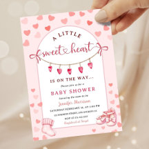 Little Sweetheart Valentine's Day Girl Baby Shower
