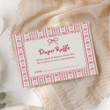 Little Sweetheart Valentines Diaper Raffle Card