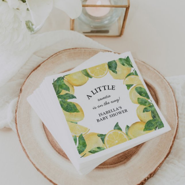 Little Sweetie Lemon Baby Shower  Napkin (Creator Uploaded)