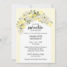 Little Sweetie Lemon Yellow Baby Shower