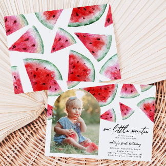 Little Sweetie Photo Birthday Invitation