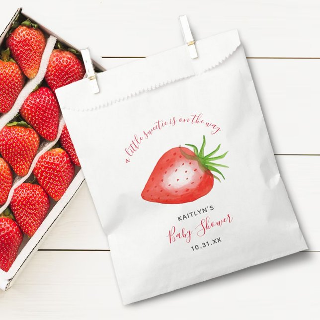 Little Sweetie Strawberry Baby Shower Favour Bags (Creator Uploaded)