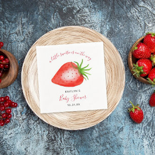 Little Sweetie Strawberry Baby Shower Napkin