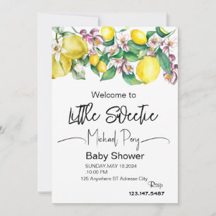 little sweetie summer baby shower invitation