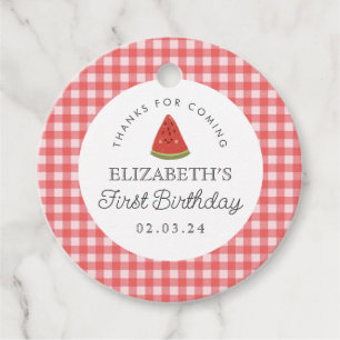 Little sweetie Watermelon  First Birthday Favour Tags