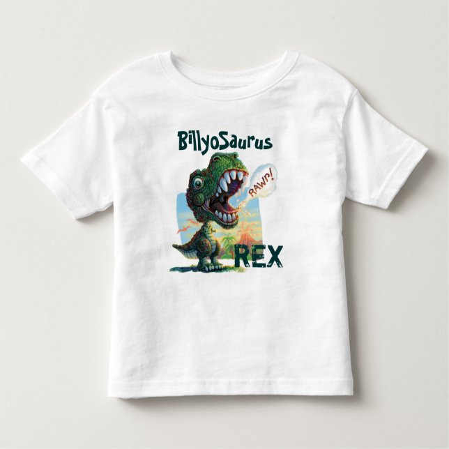 Little T Rex Painted Toddler T-Shirt (Front)