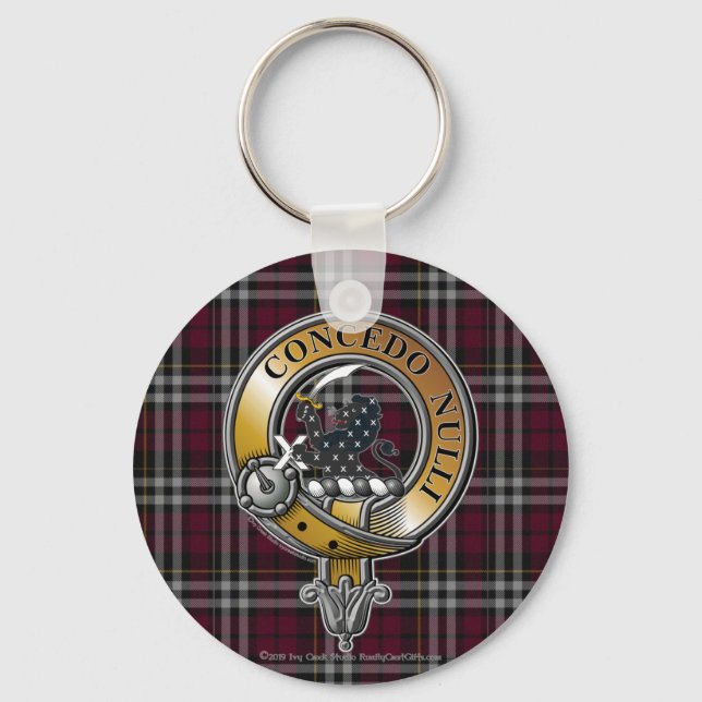 Little Tartan & Badge Key Ring (Front)