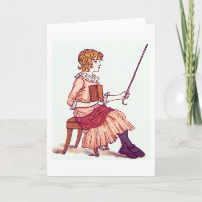 Little Teacher, Greeting Card (Front)