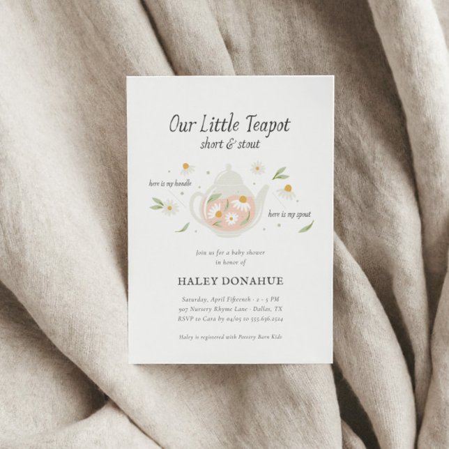 Little Teapot Nursery Rhyme Storybook Baby Shower Invitation (Creator Uploaded)