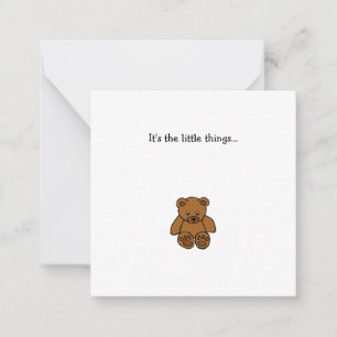 Little Teddy Bear Mini Thank You Note Card