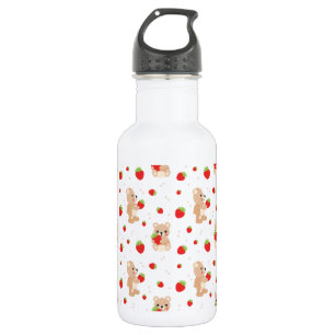 Little teddy bear with berry 532 ml water bottle