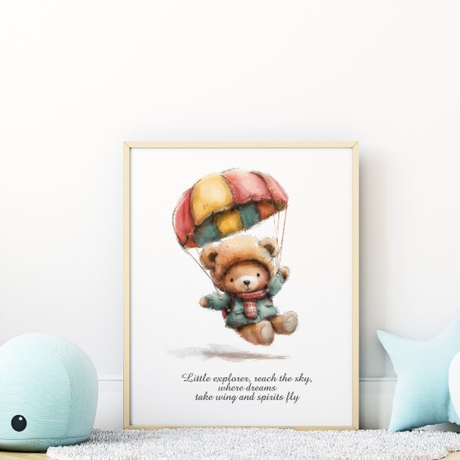 Little Teddy Explorer Nursery Room Poster (Creator Uploaded)