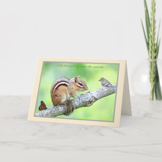 Little things in life make it special-chipmunk: ca card (Front)
