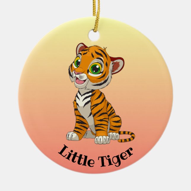 Little Tiger Design Ornament (Front)