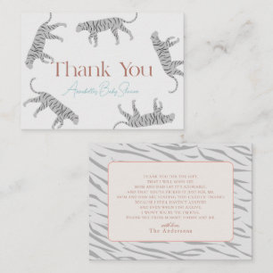 Little Tiger Gray Baby Shower Thank You Card