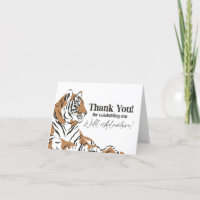 Little tiger jungle thank you card