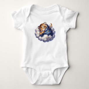 Little tiger sleeping peacefully baby bodysuit