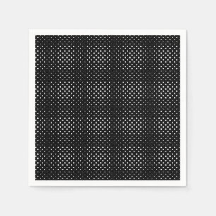 Little Tiny Polka Dots Black and White Napkin