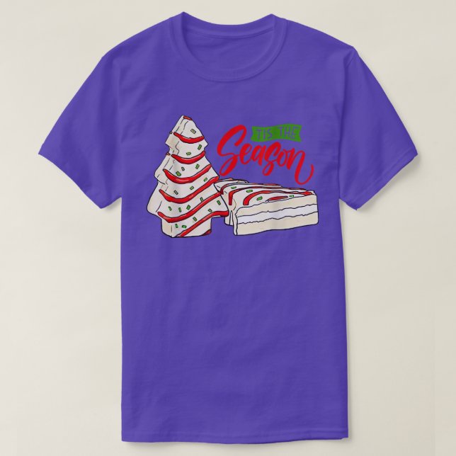 Little Tis The Season Christmas Tree Cakes Debbie  T-Shirt (Design Front)
