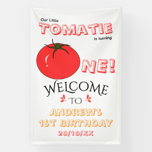 Little Tomatie Is Turning One Cute 1st Birthday Banner