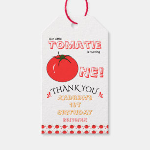 Little Tomatie Is Turning One Cute 1st Birthday Gift Tags
