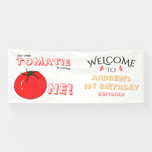 Little Tomatie Is Turning One Cute Welcome Banner