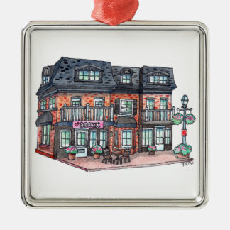 Little Town Cafe Metal Tree Decoration