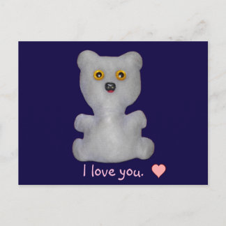 Little Toy Bear Loves You Postcard