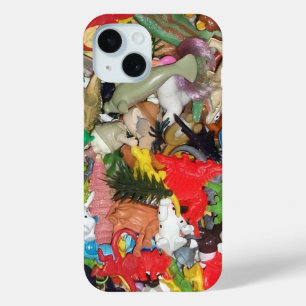 Little Toy Figures, Animals in Pile iPhone 15 Case