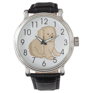 Little Toy Poodle Illustration Watch