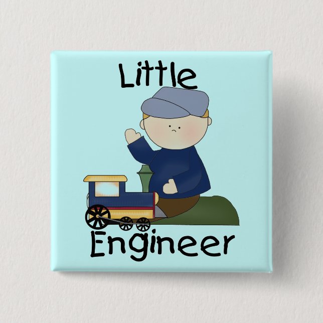 Little Train Engineer T-shirts and Gifts 15 Cm Square Badge (Front)