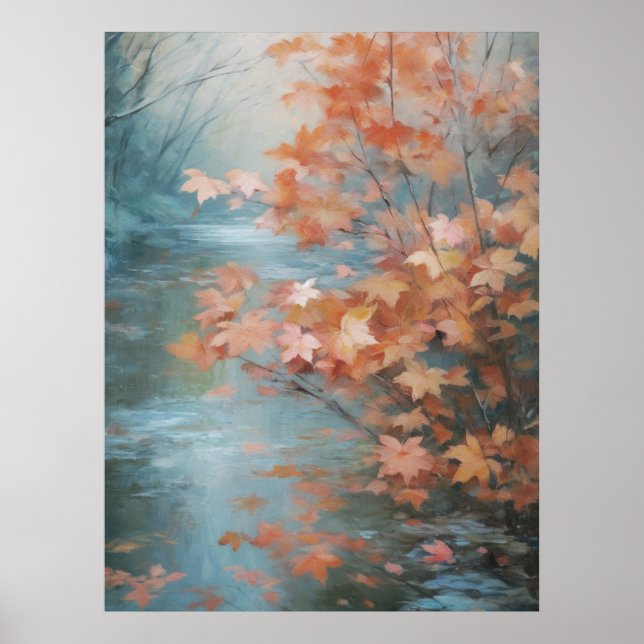 Little Tree Beside The Stream Fall Fine Art Poster (Front)