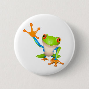 Little tree frog 6 cm round badge