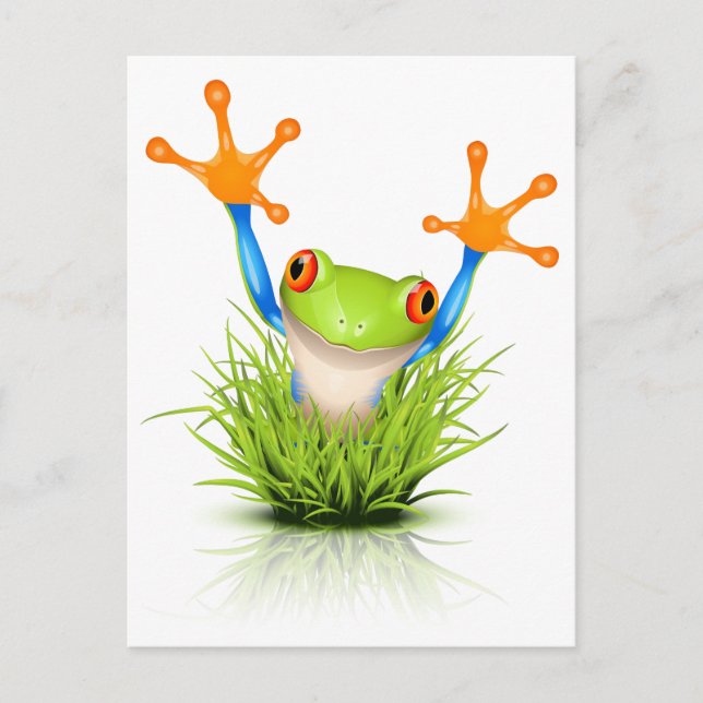 Little Tree Frog in the grass Postcard (Front)