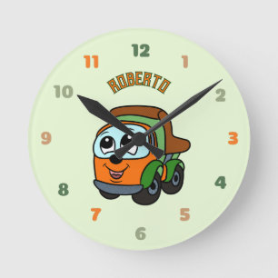 Little truck round clock