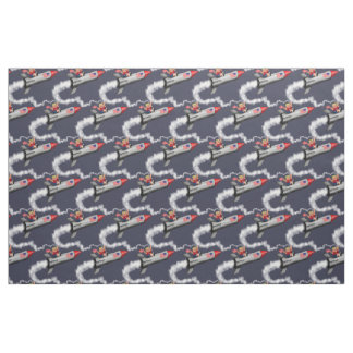 Little Trump on a Rocket Fabric