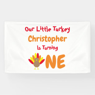 Little Turkey 1st Birthday Banner