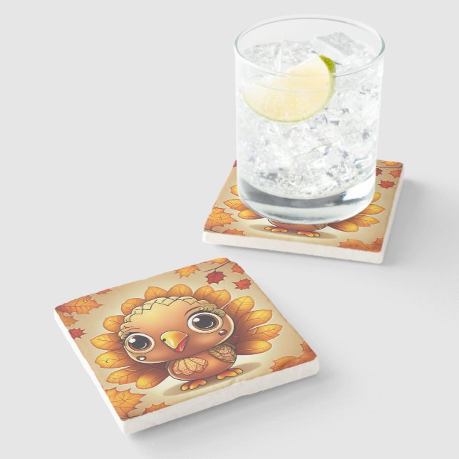 Little Turkey 3 Stone Coaster (Side)