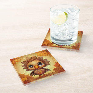 Little Turkey 5 Glass Coaster