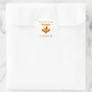 Little Turkey Birthday Classic Round Sticker