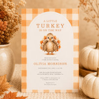 Little Turkey Fall Gingham Baby Shower