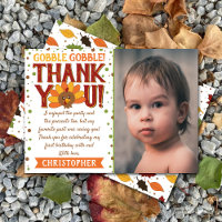 Little Turkey Fall Thanksgiving 1st Birthday Photo