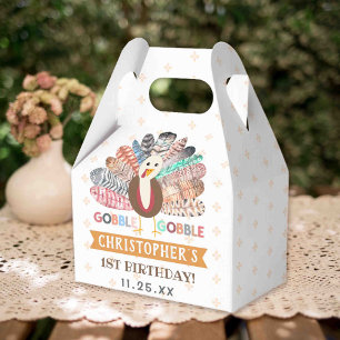 Little Turkey Thanksgiving Any Age Birthday Party Favour Box