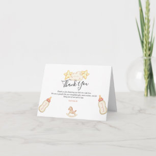 Little twinkle star dream baby shower thank you card