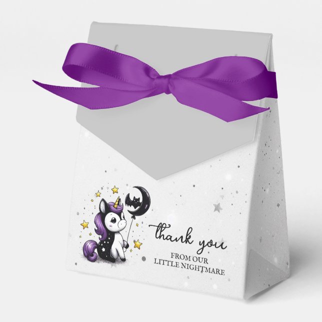 Little Unicorn Baby Shower Favour Box (Front Side)