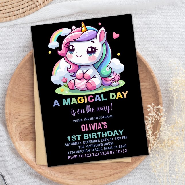 Little Unicorn Birthday Invitations (Little Unicorn Birthday Invitations)
