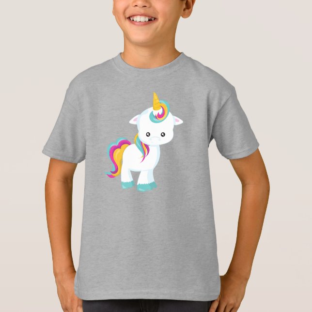 Little Unicorn, Cute Unicorn, Magic Unicorn T-Shirt (Front)