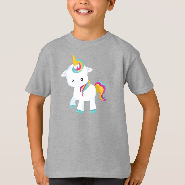 Little Unicorn, Cute Unicorn, Magical Unicorn T-Shirt (Front)